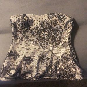 Crop top with corset back